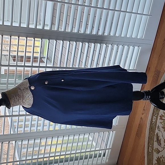 Ann Taylor Loft Navy Blue Cotton Shirt - Size XXL - Picture 2 of 5